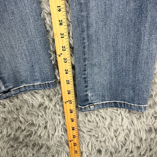 Westbound Pull On Jeans Womens 10 Denim Distressed Patchwork Hippie Boho Stretch - Picture 7 of 12