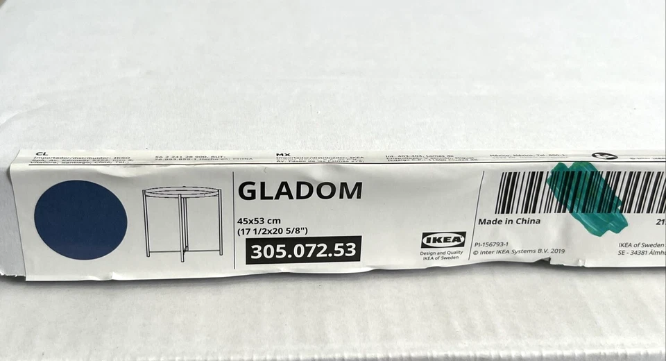 IKEA GLADOM Tray table with removable Top Steel Blue 17 1/2" x 20 5/8" NEW - Image 3 of 4