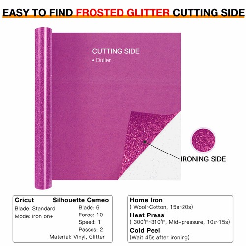 42€/m² Glitzer Plotterfolie Textil Flexfolie Textilfolien Bügelfolie für T-Shirt - Bild 53 von 76