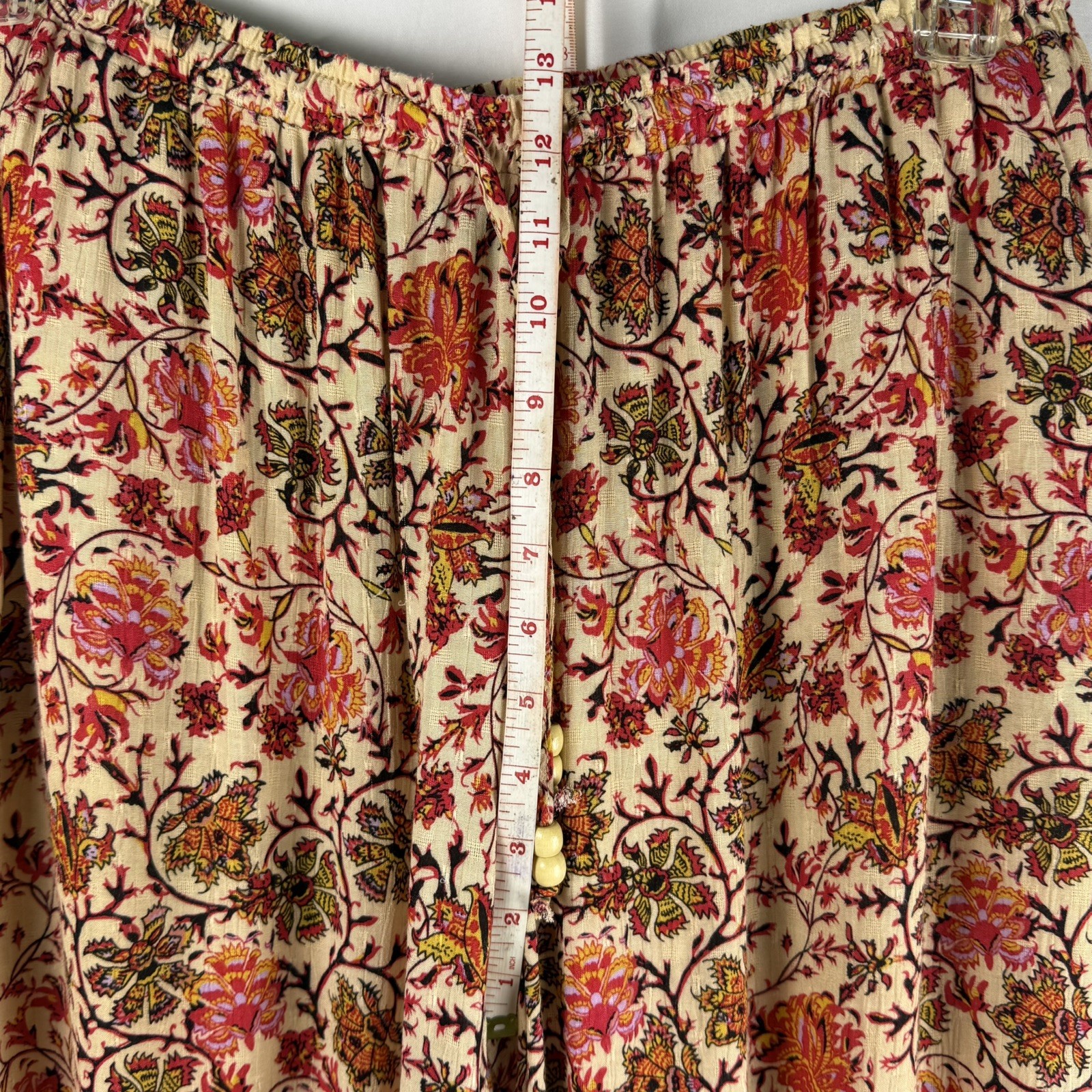 Wide leg Pants With Flowered Patterns Plus Pocket… - image 5