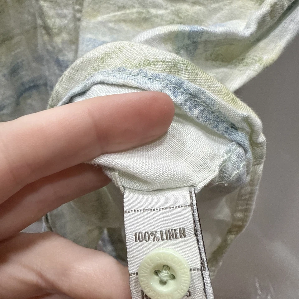 Camisa St. Somewhere Margaritaville 100 % lino para hombre XXL rayas verdes Foto 4 de 4