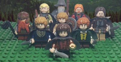 LEGO Lord Of The Rings Fellowship of the Ring FULL SET 9 Minifigs + Sauron