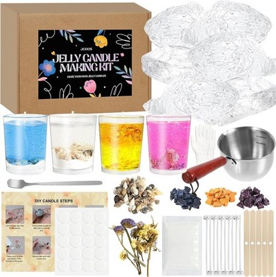 Candle Making Kit DIY Jelly Wax Melts Candle Making Kit for Adults 1.5 lb Gel...