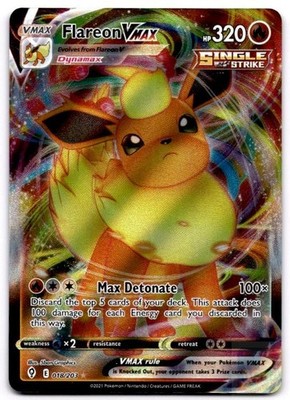 flareon vmax pokemon card value (003) 2024 Simplified Chinese Csh C-Eevee Advanced Gift Box proof acrylic case and featuring a striking image of the captivating character Flareon Vmax Psa 10 |