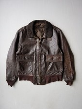 Vintage 70s U.S Navy G-1 Leather Flight Jacke...