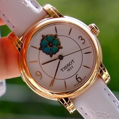 Brand New TISSOT Lady Heart Flower T050.207.17.117.05 Automatic Swiss Watch 35mm