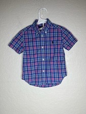 Boys Polo by Ralph Lauren S/S Button Down Dress Shirt Size 2T - Plaid