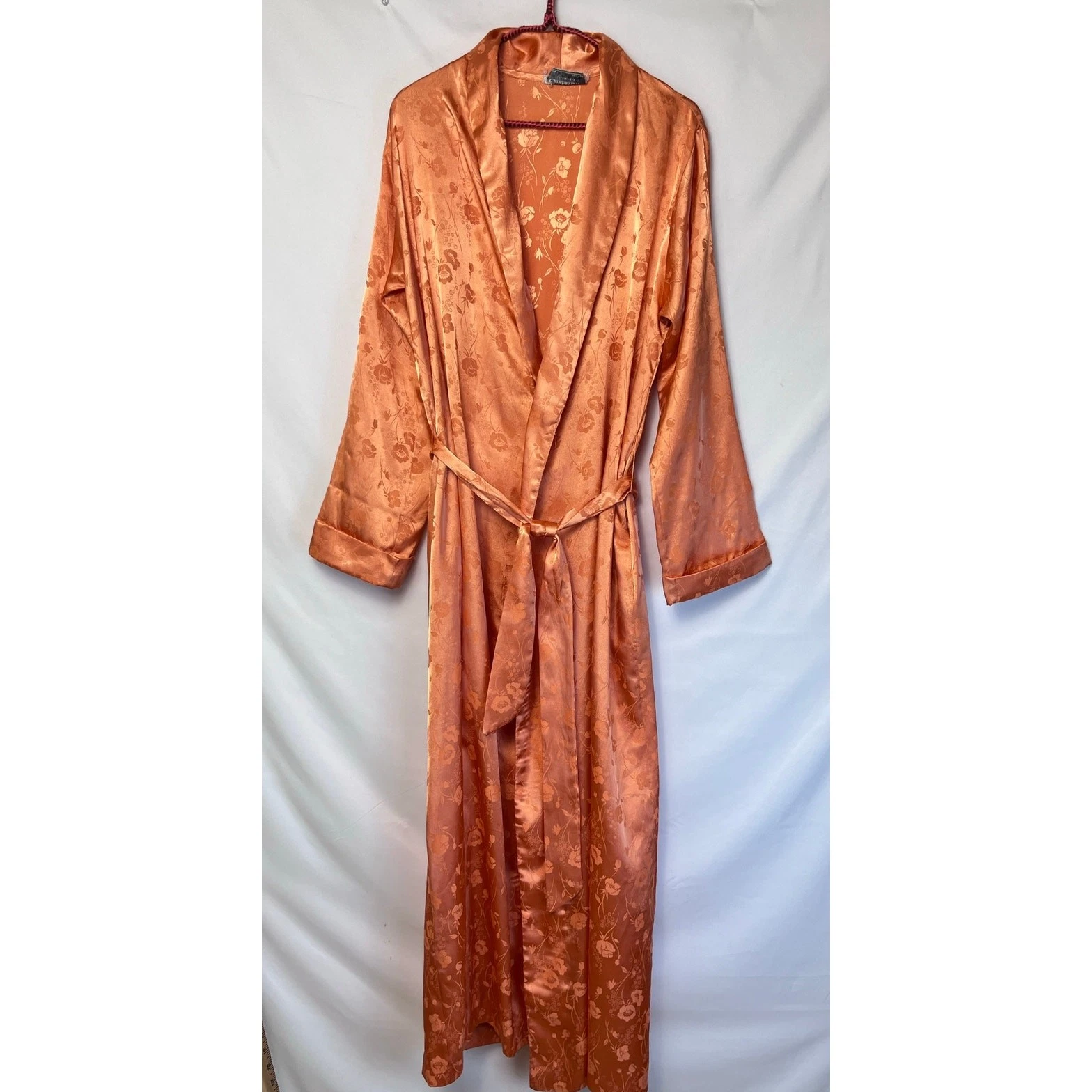 Robe légère ceinturée orange manches longues femme Christian Dior taille S