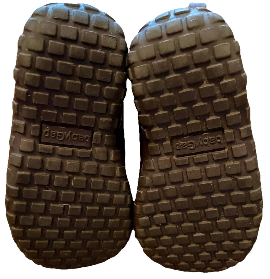 Bota Baby Gap Niñas Infantil Talla 5 Cuadros y Marrón con Cierre de Gancho y Lazo Foto 4 de 4