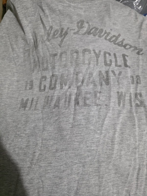 Harley-Davidson Motor Cycles Gray Graphic T-Shirt Adult Size L