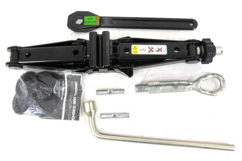 Mini Cooper Countryman 2012 12 kit de gato de neumático de repuesto con kit de herramientas OEM Foto 3 de 4