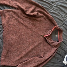 Van Heusen Flex Shirt Mens XL Natural Stretch 1/4 Zip Gray Pullover Sweater