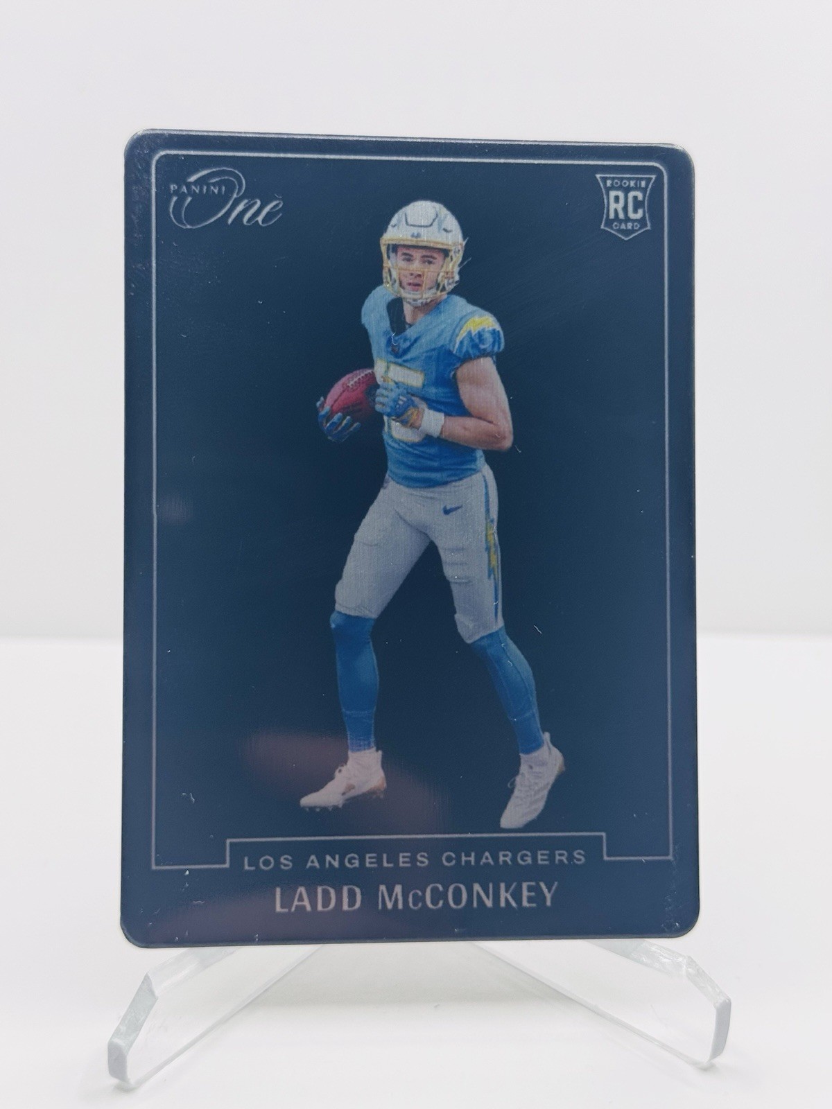2024 Panini One Ladd McConkey Blank Slate Black Metal CASE HIT/SSP Rookie Card