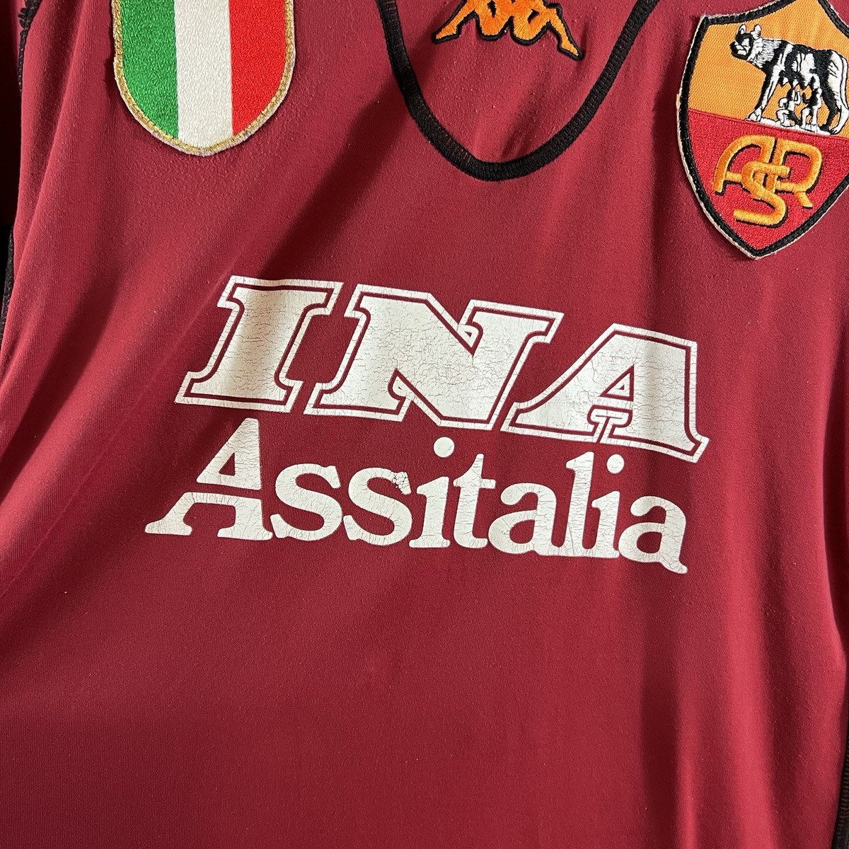 AS Roma Batistuta 20 Home Football Shirt 2001/02 Adults Large