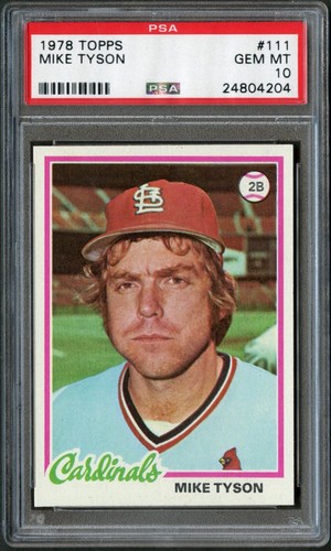 1978 Topps #111 Mike Tyson Cardinals PSA 10 GEM-MT 24804204