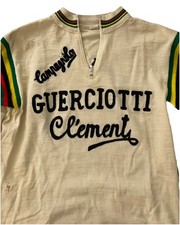 Maillot Cycliste Vintage Menet Team Campagnolo - Blanc - Taille 4/L Homme