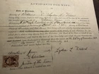 1862 CIVIL WAR DOCUMENT - 19th Wisconsin Infantry - REVENUE STAMP & Seal NICE !