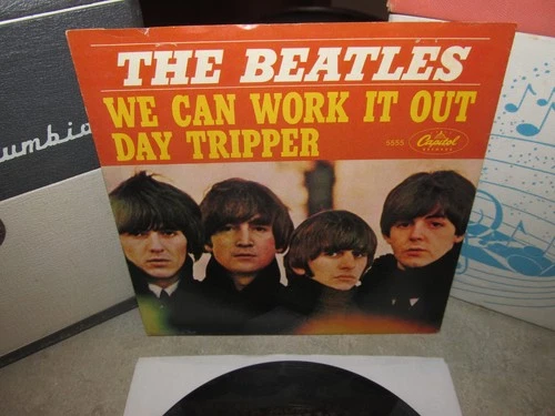 THE BEATLES - WE CAN WORK IT OUT B/W DAY TRIPPER 1966 45 AND PICTURE SLEEVE