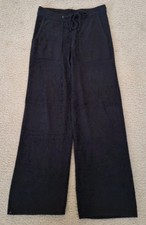 Barefoot Dreams Cozychic Lite Black Patch Pocket Long Pants S NEW 135