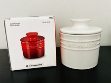 NWT Le Creuset White Butter Bell 170ml 6oz Stoneware Butter Keeper with Lid