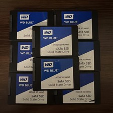 Lot 8x Western Digital 2.5-7mm WD BLUE 3D NAND 250GB SATA 6Gbps SSD WDS250G2B0A