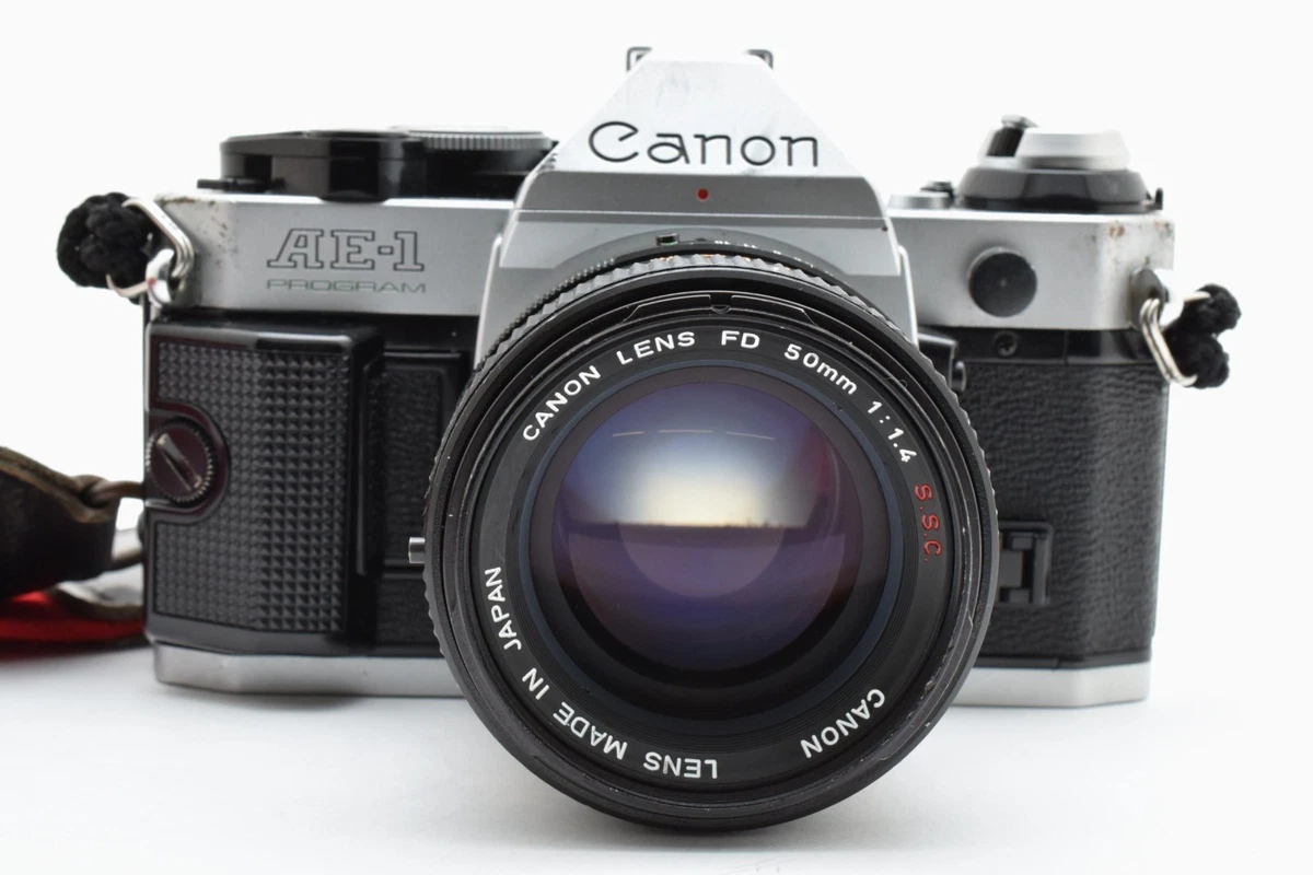 [CASI COMO NUEVO] Canon AE-1 Programa Plata SLR 50mm F/1.4 SSC Lente Cámara Fotográfica JAPÓN