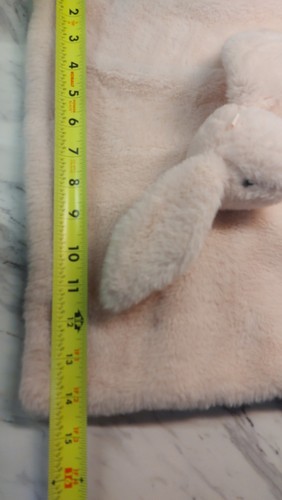OOBLES Pink Bunny Rabbit Soft Plush Baby Security Blanket - Picture 5 of 8