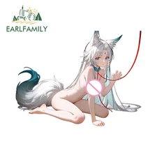 EARLFAMILY 5.1" Fox Sexygirl Car Stickers Artistic Fish Boat Trolley JDM Decals