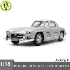 1/18 Mercedes Benz 300SL 300 SL 1954 Norev 183857 Silver Diecast Model Car