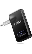 APEKX Bluetooth Adapter for Car, Wireless 3.5mm Aux Hi-Fi Audio Receiver
