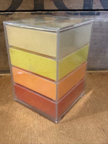 Vintage Acrylic 4 Drawer Mini Desktop Jewelry Organizer Holly Hobbie Orange - Picture 7 of 9