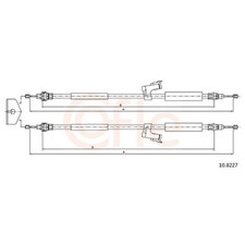 2x Handbremsseil hinten für Volvo C30 533 C70 2 542 S40 544 V50 545 | 24577315