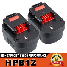 2Pack HPB12 4.8Ah for Black and Decker 12V Battery Firestorm FSB12 FS120BX A12