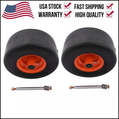 2× Flat Free Wheel Assembly for Scag 9278 483050 482504 13X6.50-6 13X6.5X6