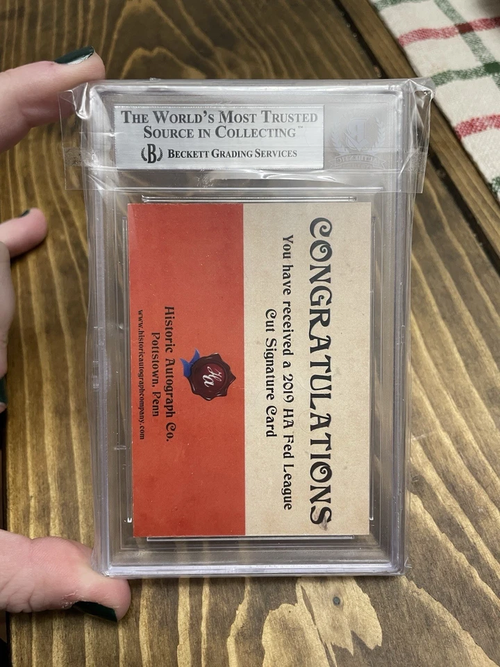 2019 Historic Autographs Fed League Edd Roush Authentic Autograph - Image 2 of 2