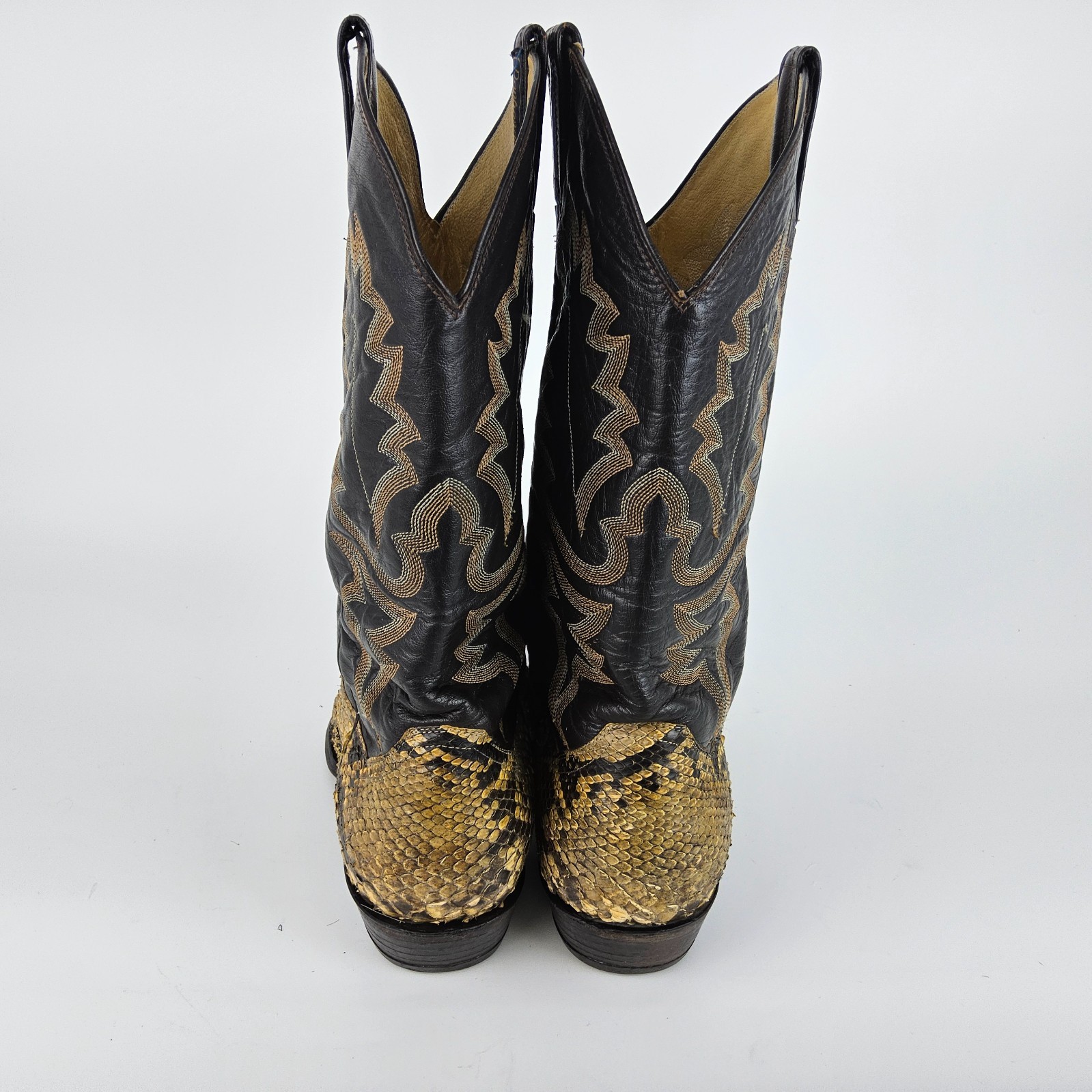 Vintage Panhandle Slim Python Leather Cowboy Boot… - image 6