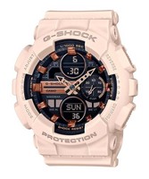 Casio GMA-S140M-4AER G-Shock Damenuhr Ana-Digi Rosé-Creme Ø45Mm