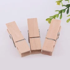 30pcs Large Wooden Clothespins, Sturdy and Heavy Duty Clothes Pins for Hangin...