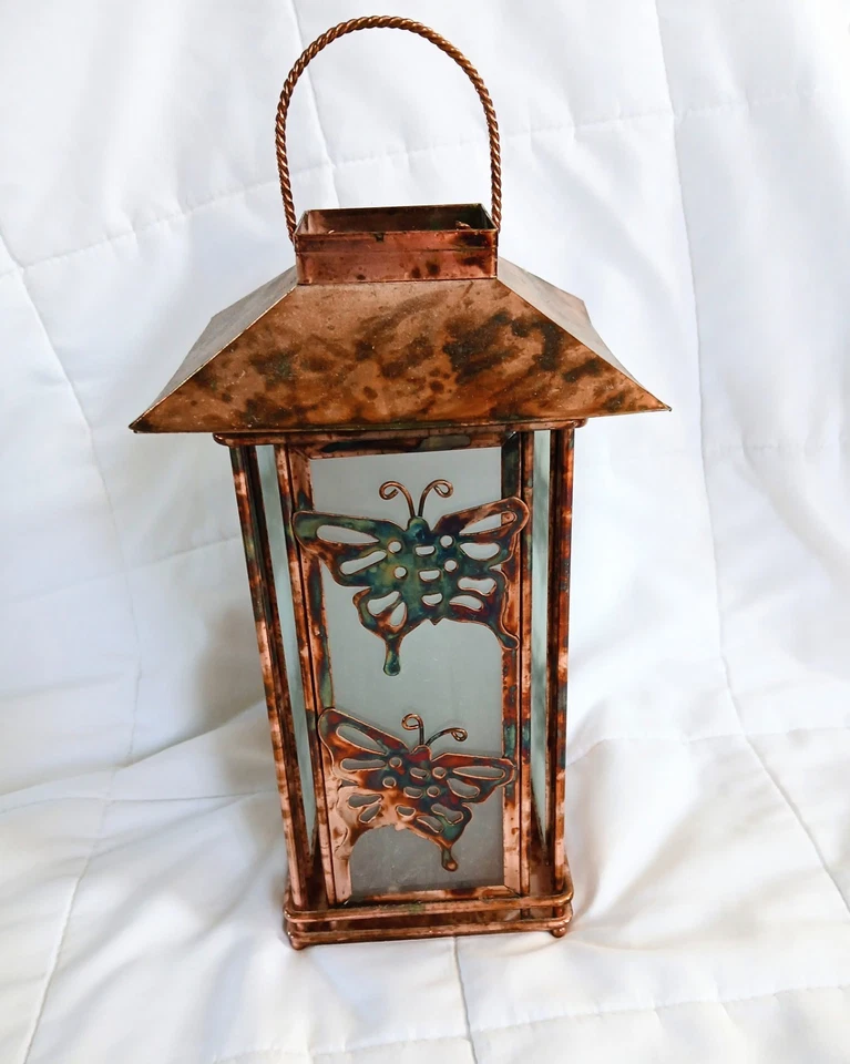 Butterfly Metal Lantern Rustic Style Decor for Home - Image 4 of 4
