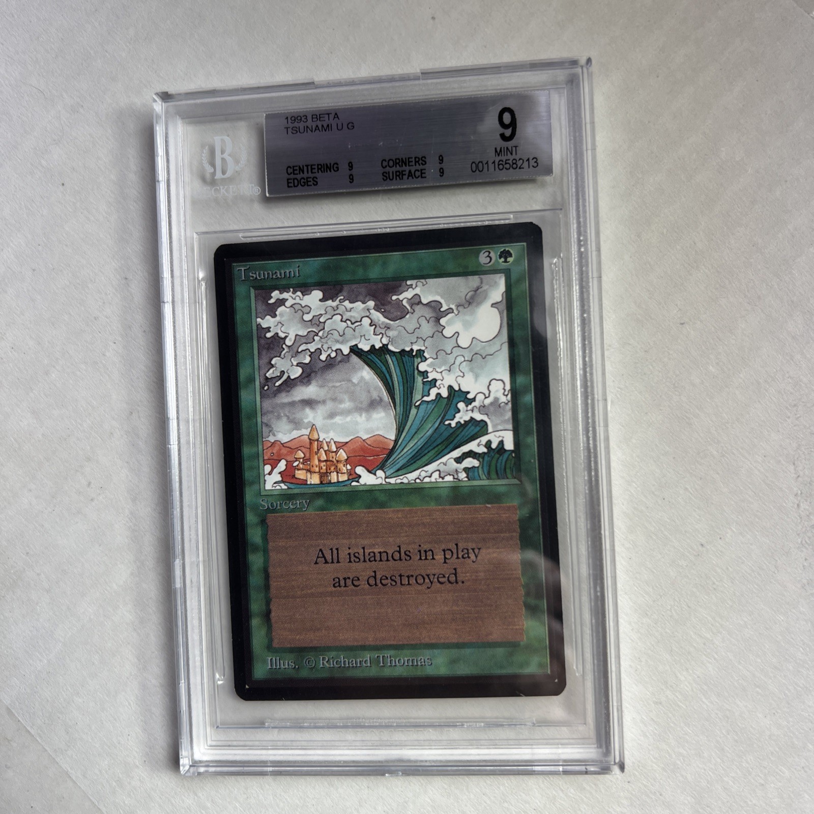 MTG BETA Tsunami BGS 9 Quad MINT (All subs are Mint) 1993