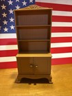 Vintage Eden Dollhouse Furniture Claw Foot Bathtub & Dining Cabinet Book Shelves — photo 2