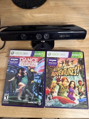 Kinect Bundle - Dance Central & Kinect Adventures - CIB - Tested And Working