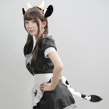1Pc Animal Costume Cow Ears Headband Tail Gloves for Halloween Cosplay Party