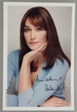 Autograf francuska piosenkarka i była modelka Carla Bruni (131469)