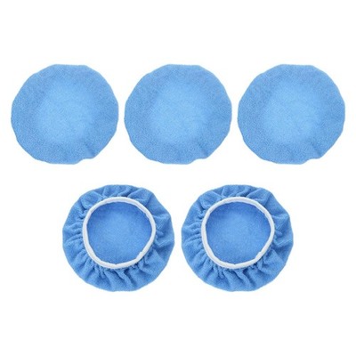 HARFINGTON 5pcs Car Polisher Bonnet Buffing Pad Micro-fiber Polishing 9''-10'' 