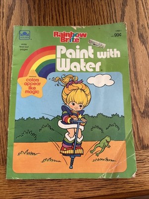 Rainbow Brite Paint With Water Golden Books 1984 HTF 90% Unused