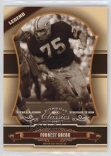 2007 Donruss Classics Legend Timeless Tributes Silver 38/50 Forrest Gregg nd3