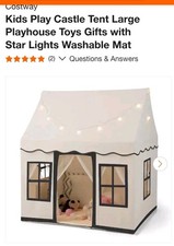 Costway Kids Play Tent Indoor Tassel Garland, Star Lights Open Box