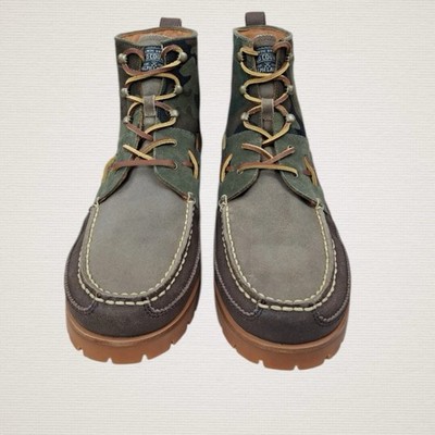 Polo Ralph Lauren Polo Country Suede Leather Ranger Camo Mid Boots