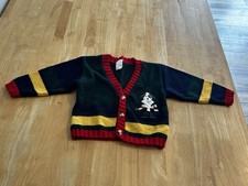 Vintage 80's/90's Puppy Dog Color Block Cardigan Boys 24 Month